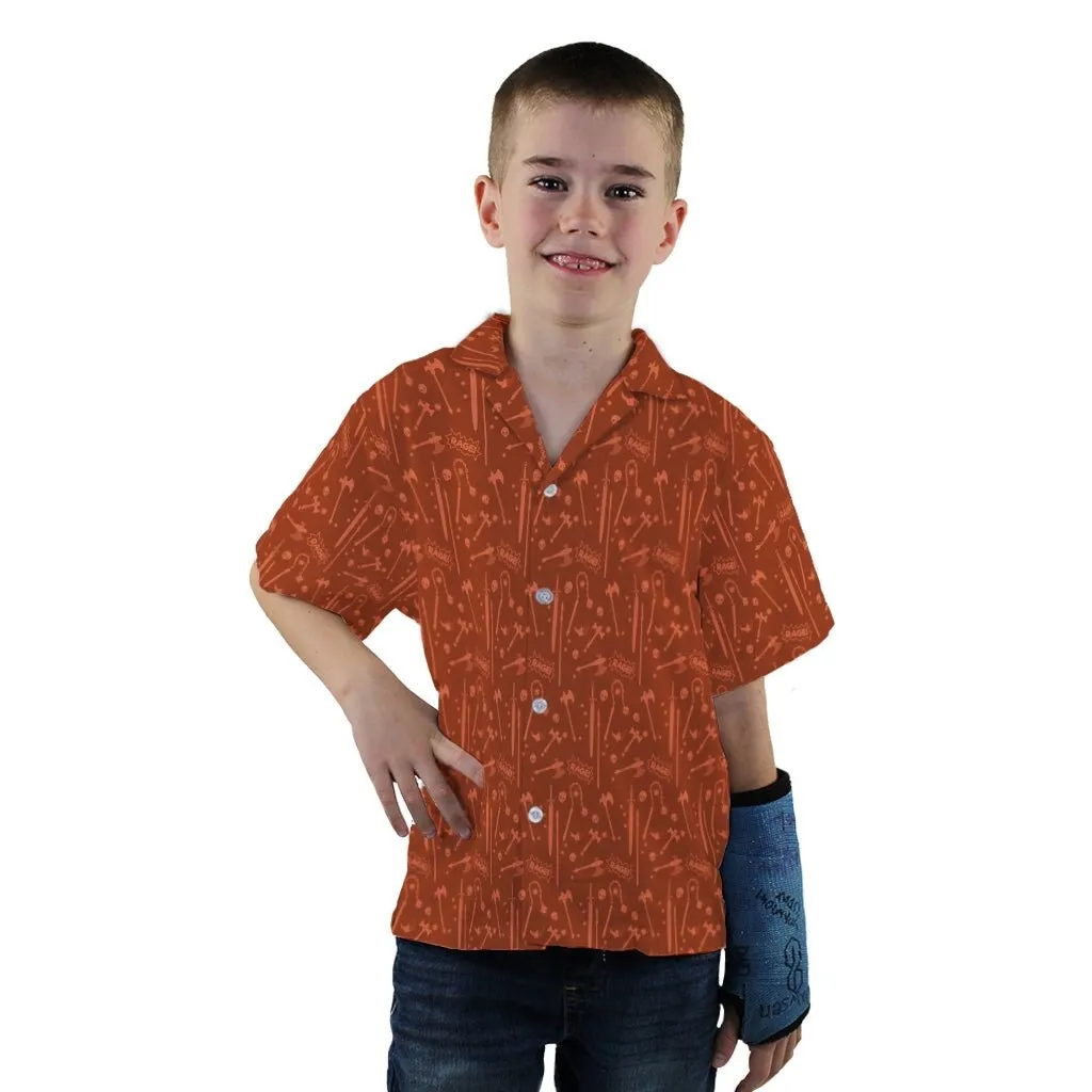 Dnd Barbarian Class Youth Hawaiian Shirt