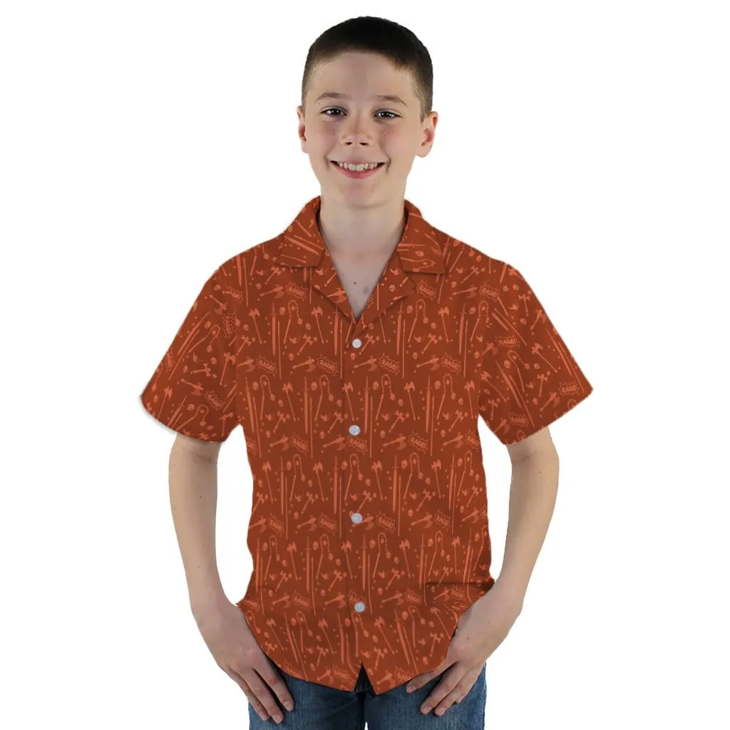 Dnd Barbarian Class Youth Hawaiian Shirt