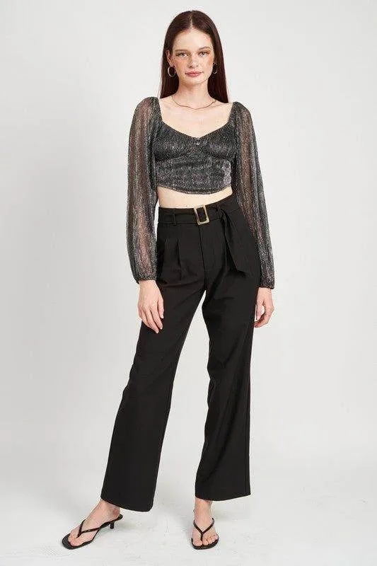 Emory Park | Boat Neck Bustier With Open Back Top