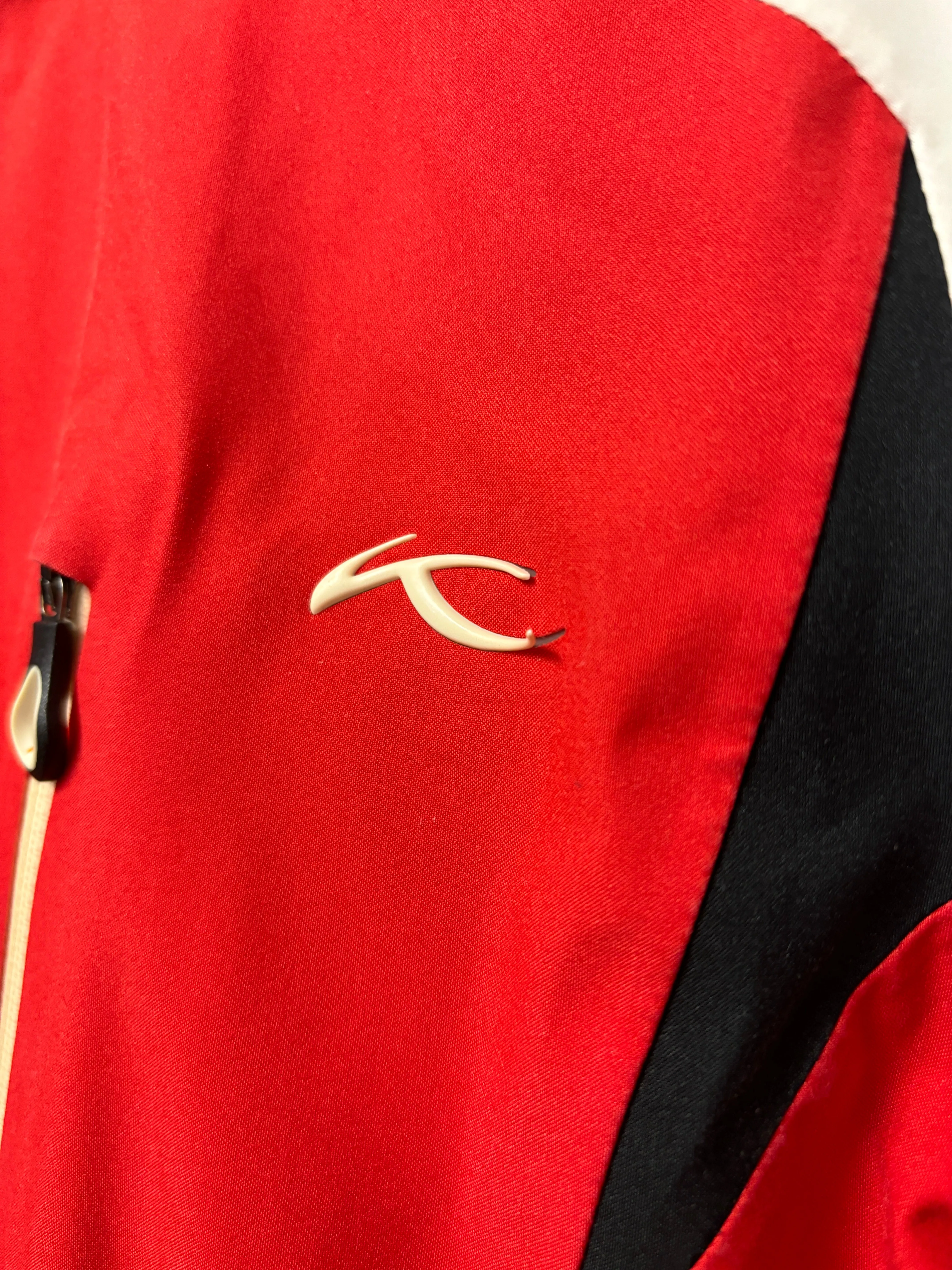 KJUS Red and White Primaloft/ Dermizax EV Ski Jacket 38/ Medium