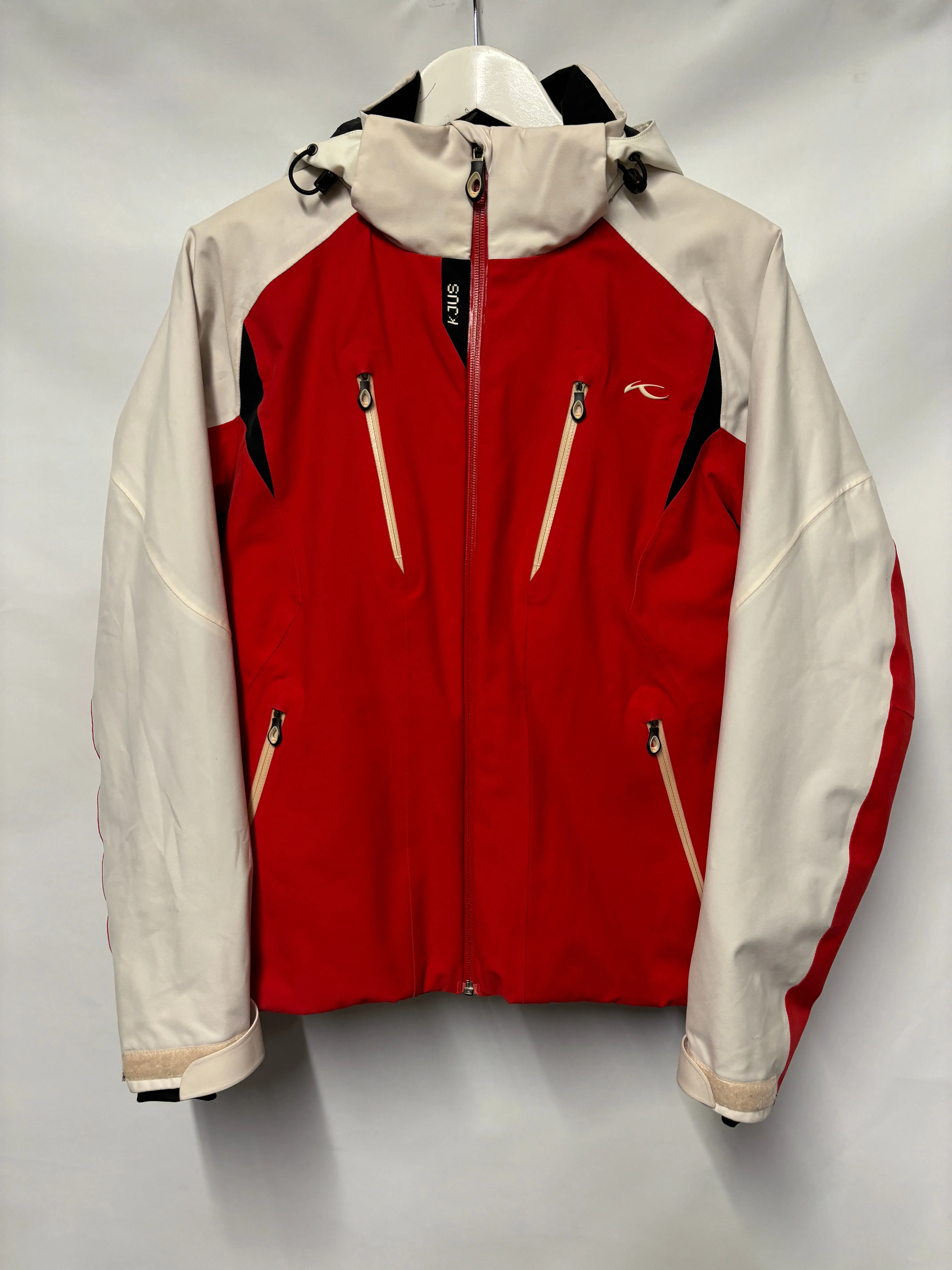 KJUS Red and White Primaloft/ Dermizax EV Ski Jacket 38/ Medium