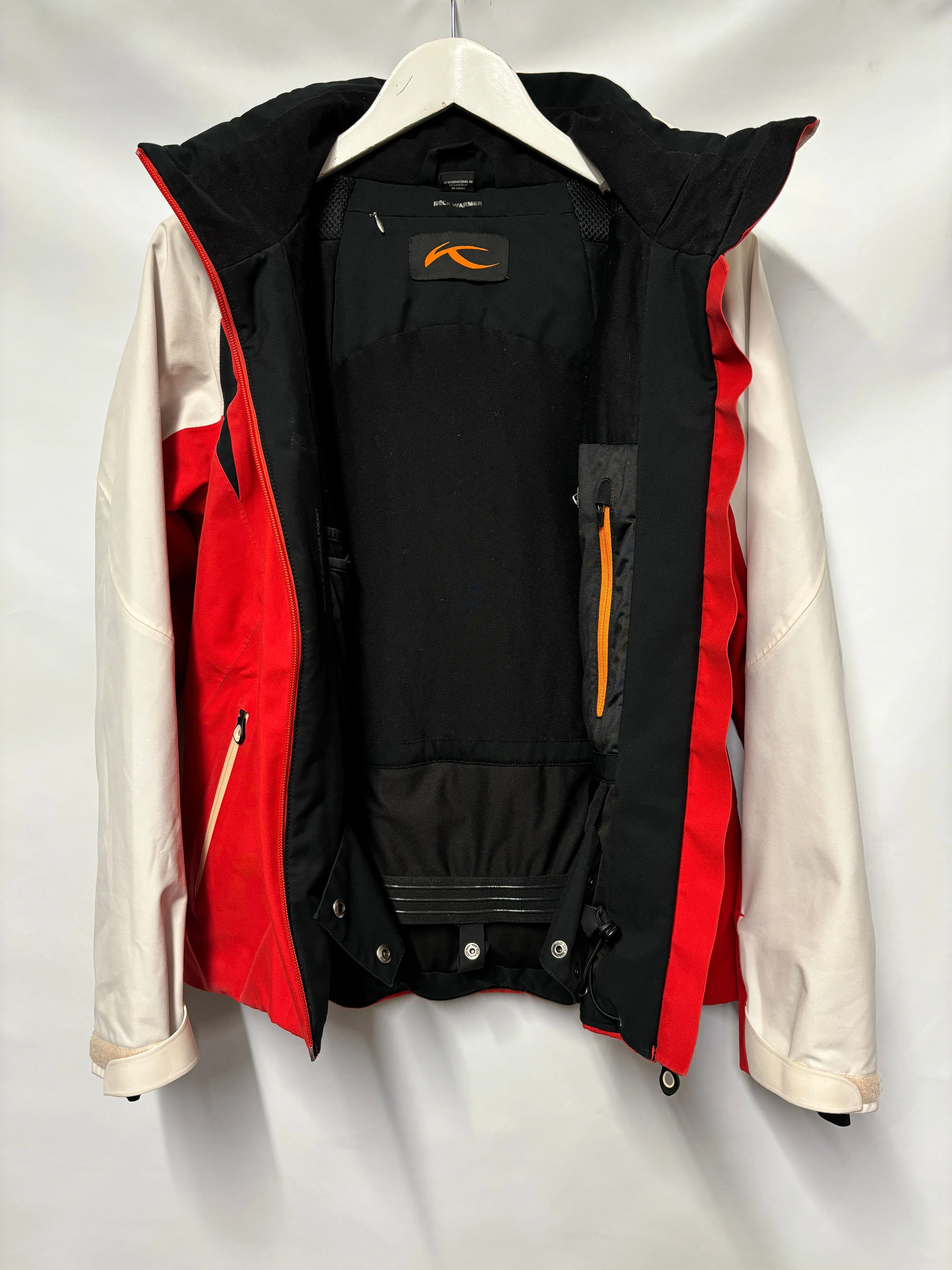 KJUS Red and White Primaloft/ Dermizax EV Ski Jacket 38/ Medium