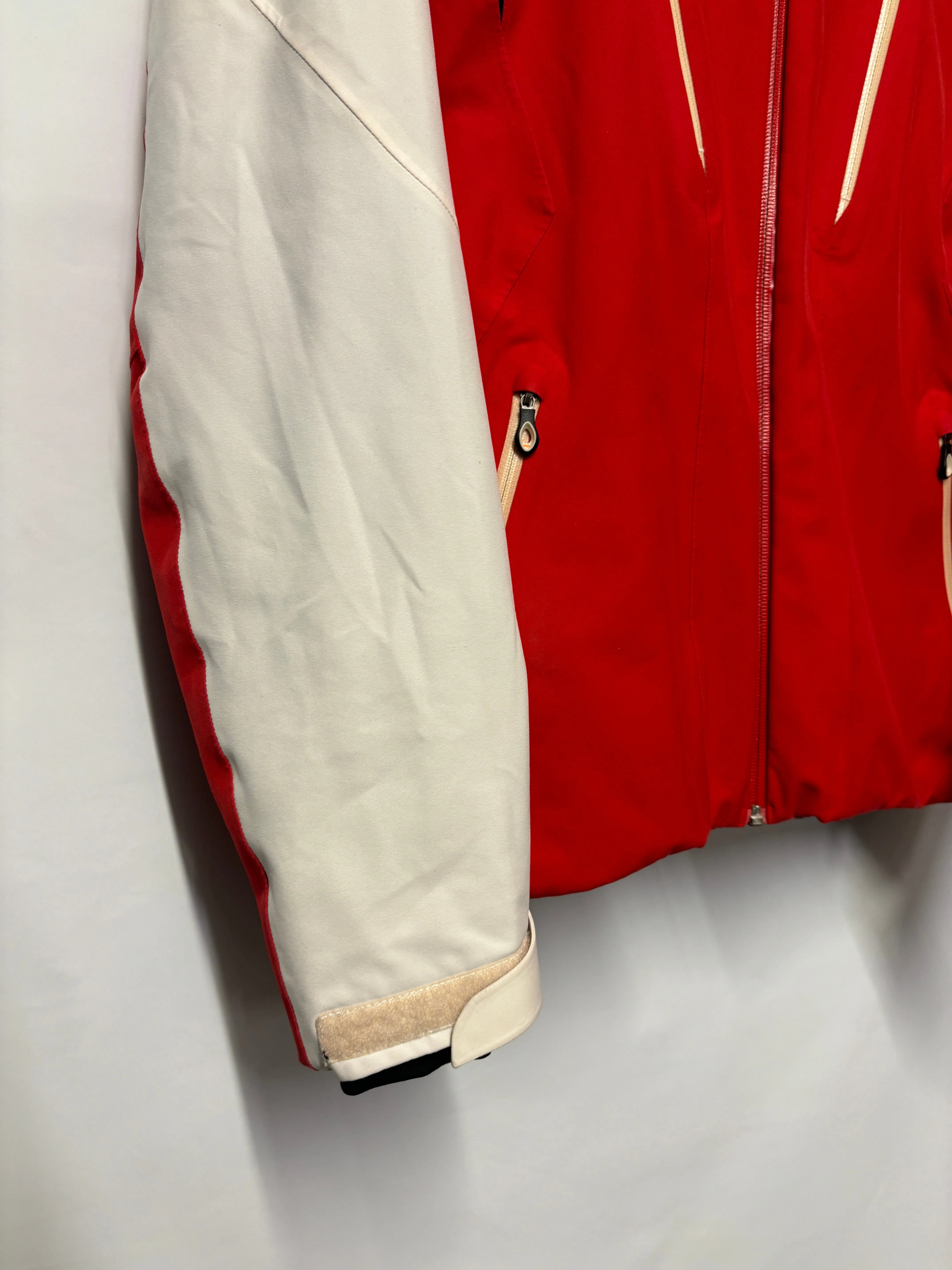 KJUS Red and White Primaloft/ Dermizax EV Ski Jacket 38/ Medium