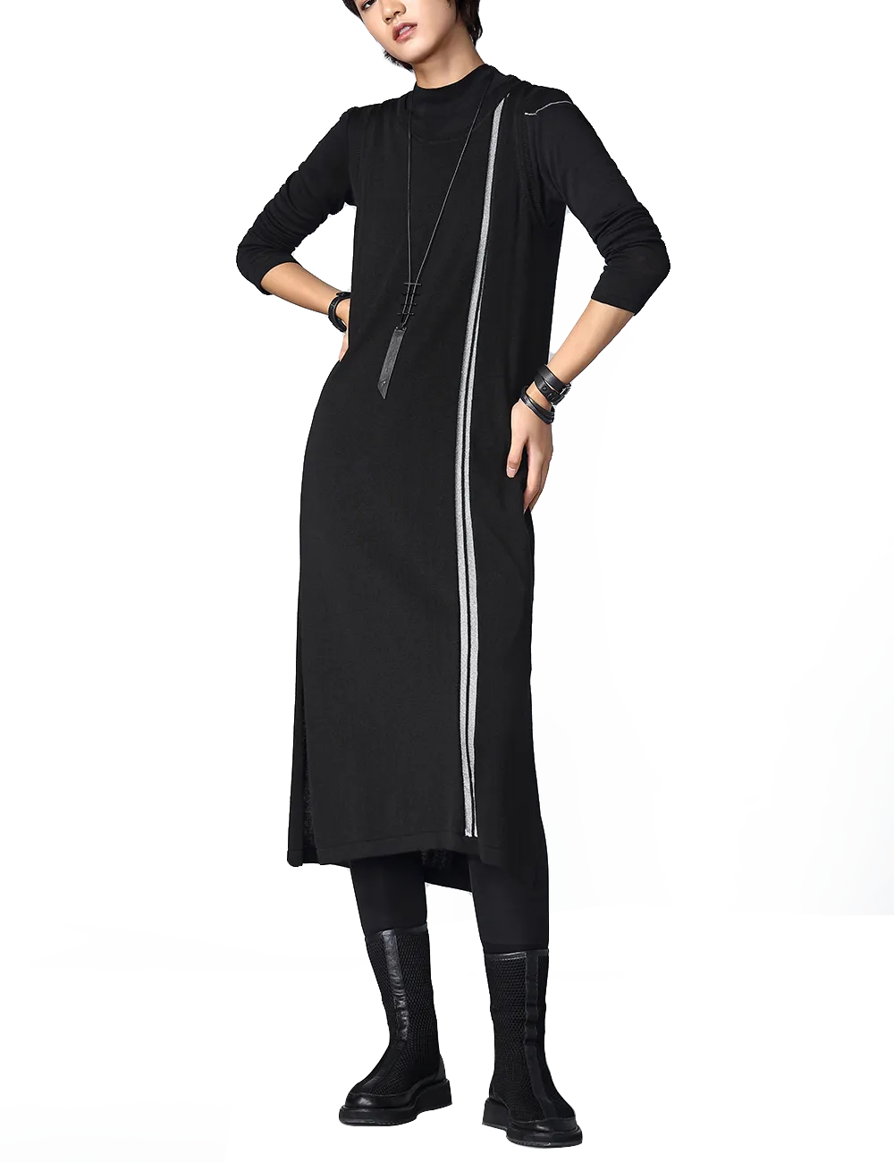 Knitted dress (two-piece set)