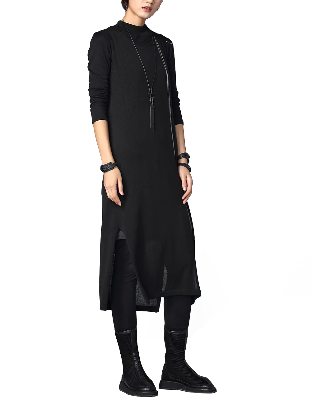 Knitted dress (two-piece set)