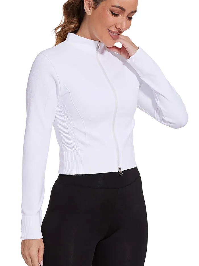 MATHCAT Seamless Workout Slim Fit Cropped Athletic Jackets Wholesale