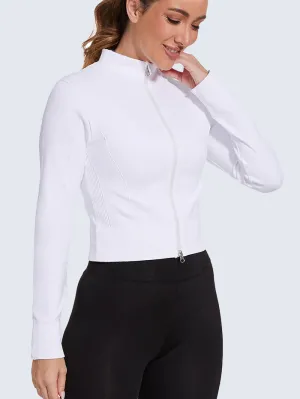 MATHCAT Seamless Workout Slim Fit Cropped Athletic Jackets Wholesale
