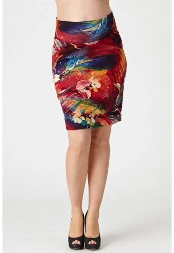 Printed Ponti Skirt