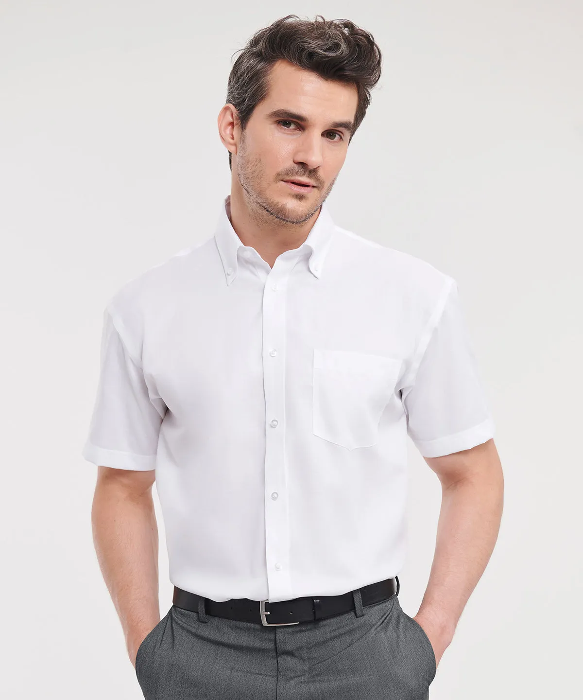 Short sleeve ultimate non-iron shirt | White