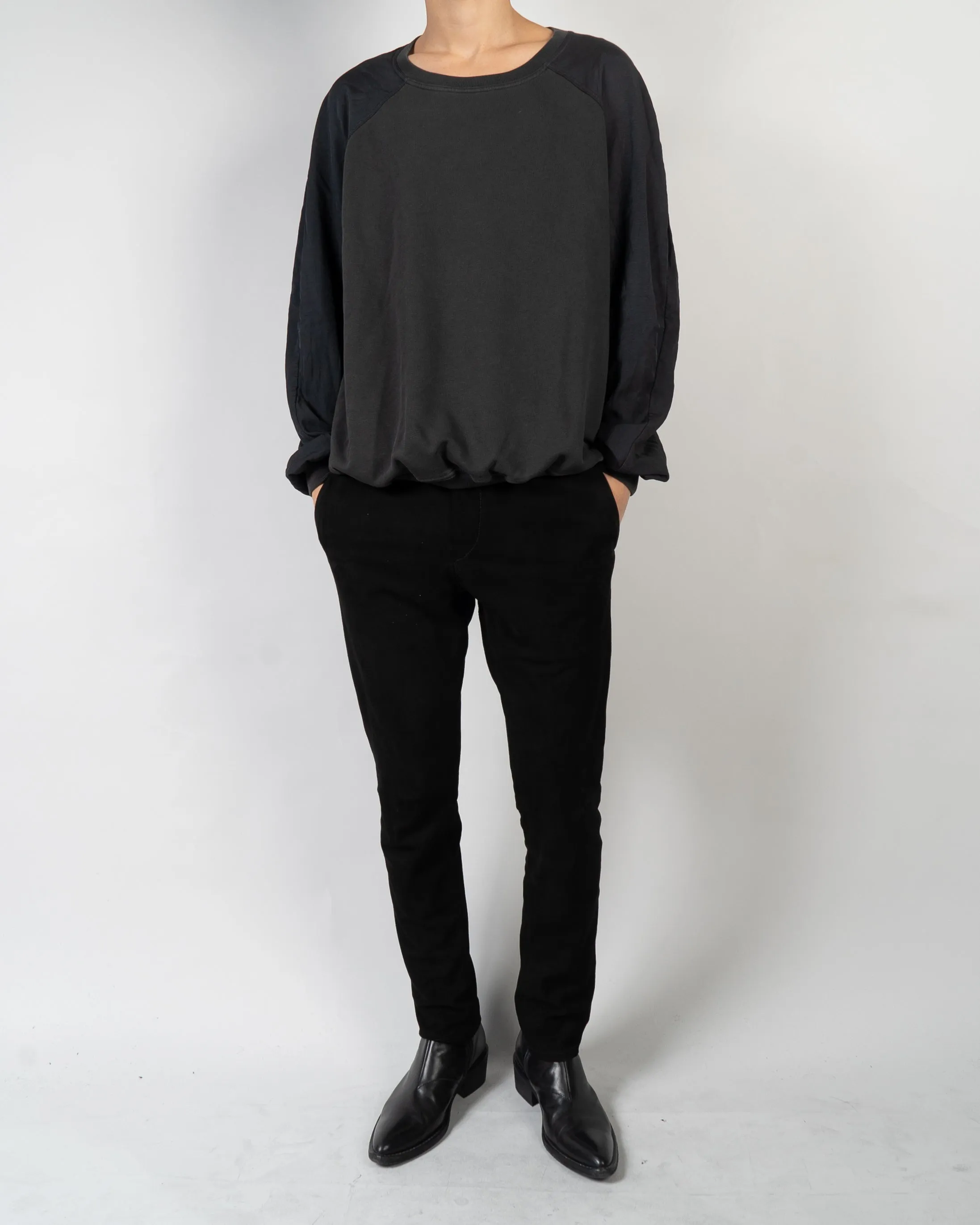 SS15 Washed Grey Perth & Viscose Sweatshirt