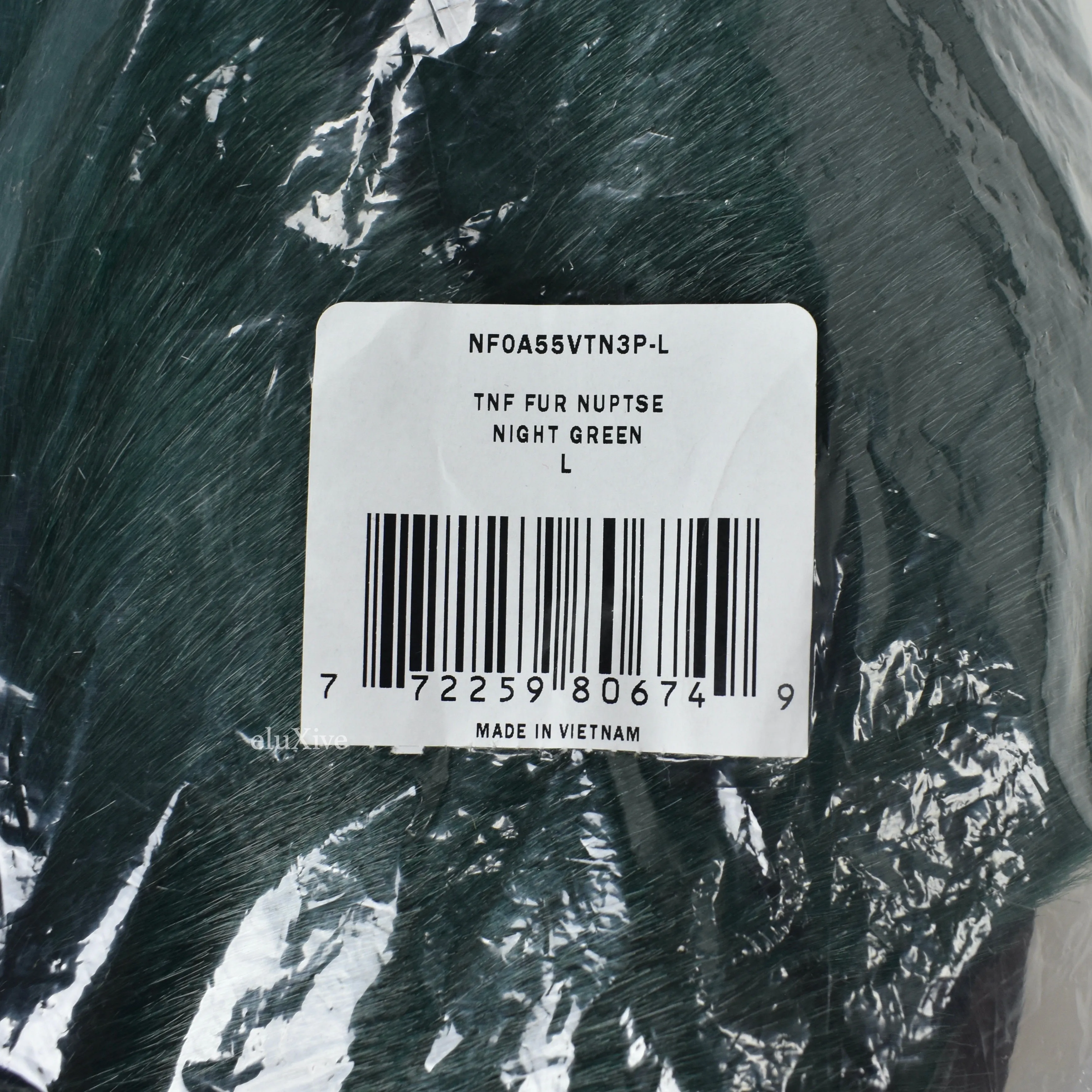 Supreme x The North Face - Green Faux Fur Nuptse Jacket
