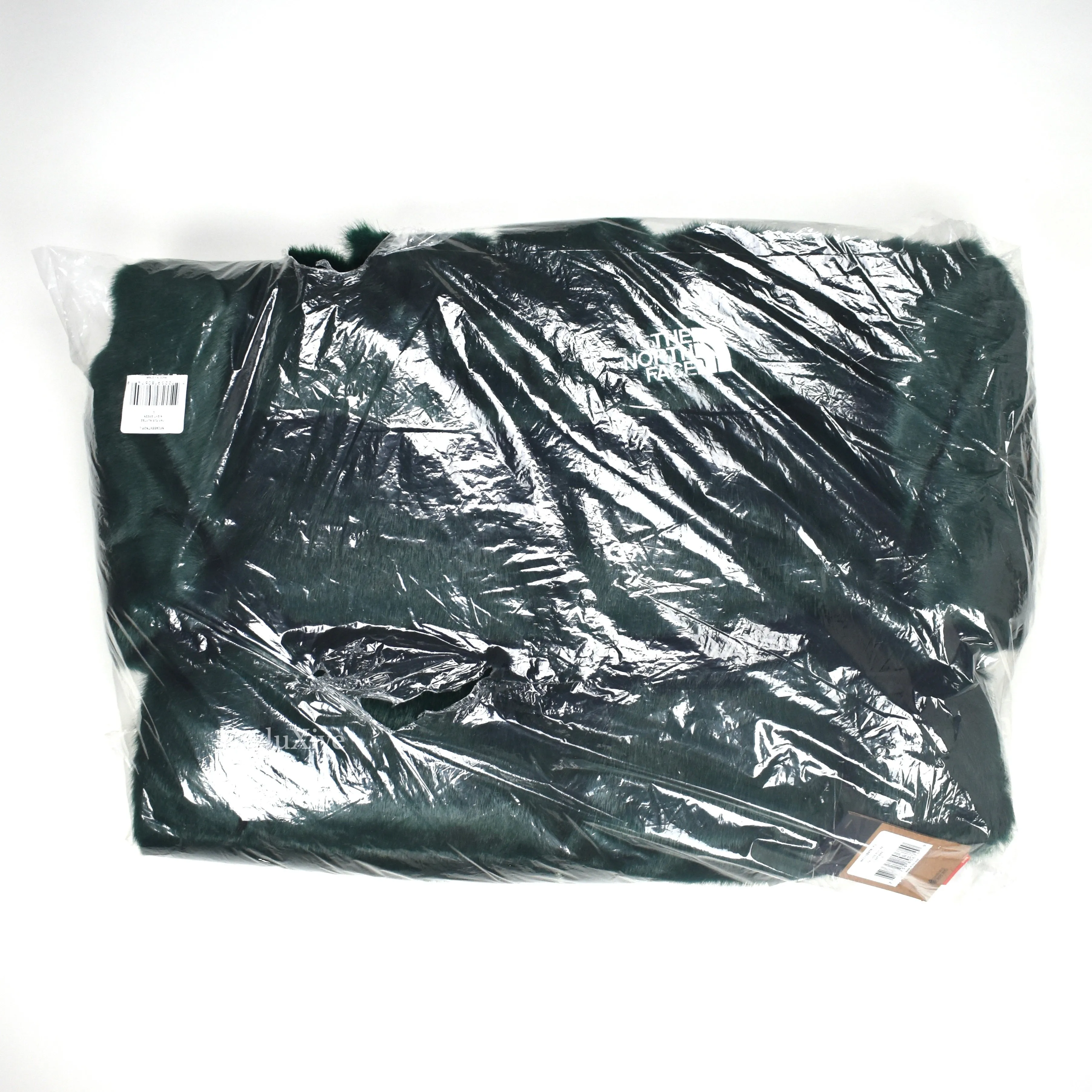 Supreme x The North Face - Green Faux Fur Nuptse Jacket