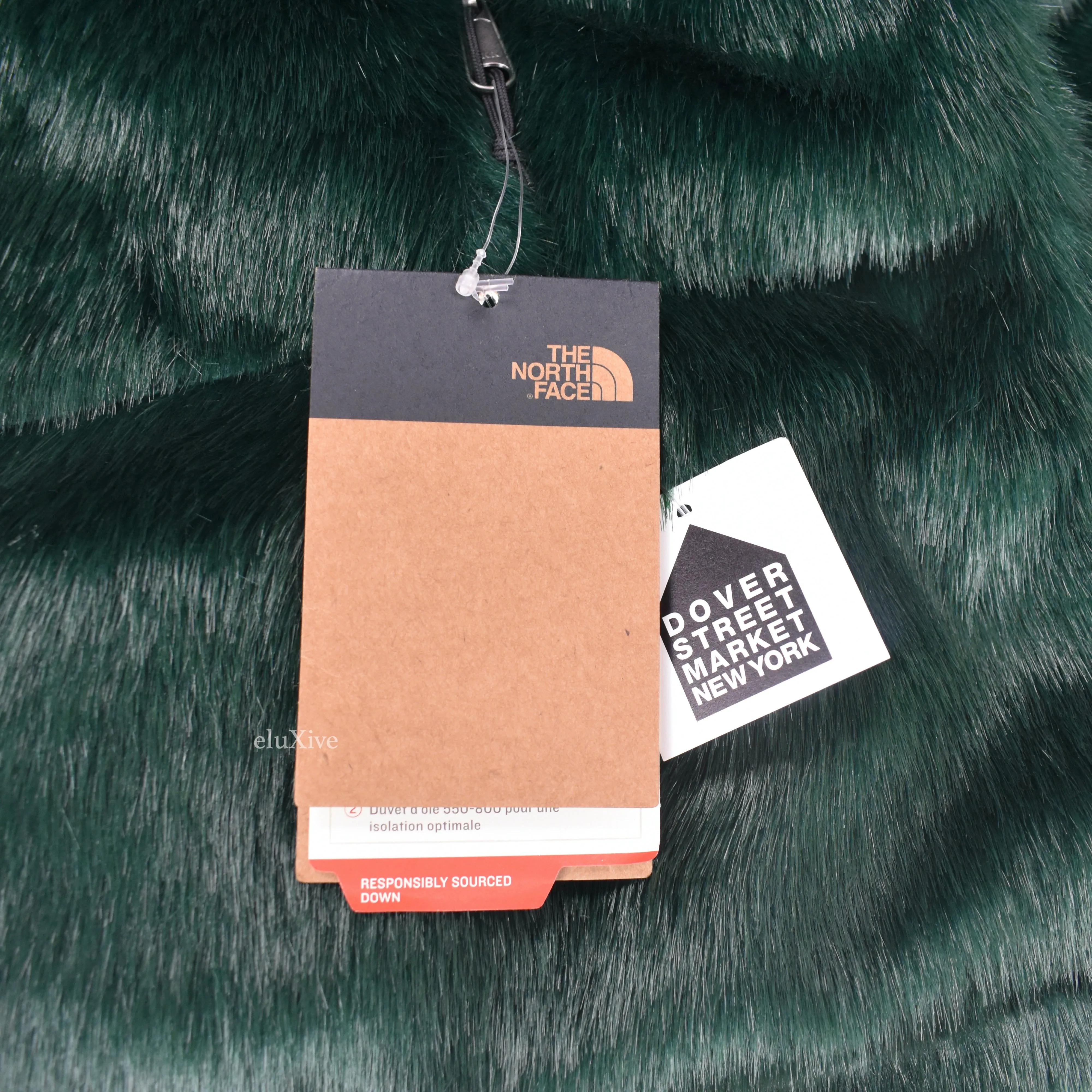 Supreme x The North Face - Green Faux Fur Nuptse Jacket