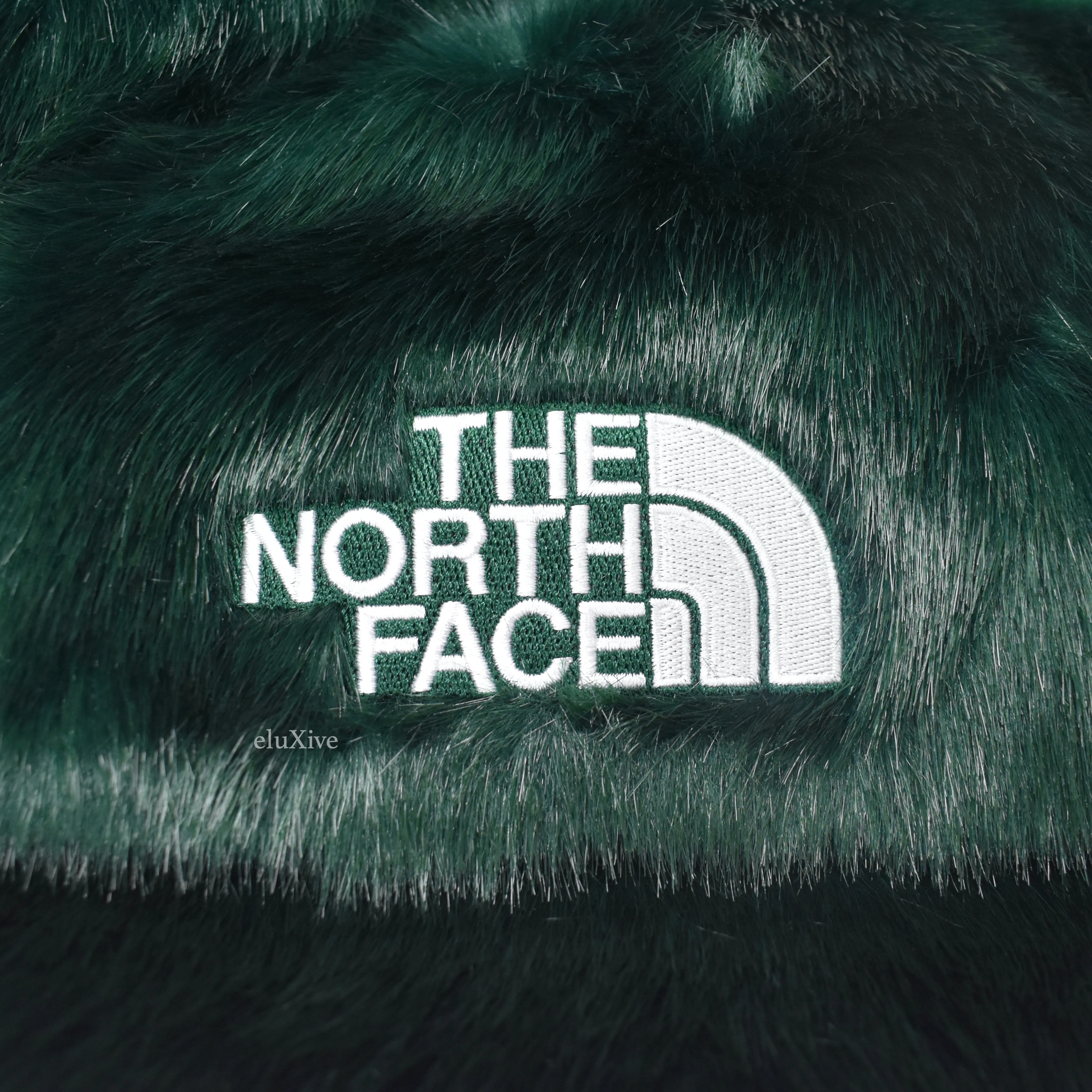 Supreme x The North Face - Green Faux Fur Nuptse Jacket