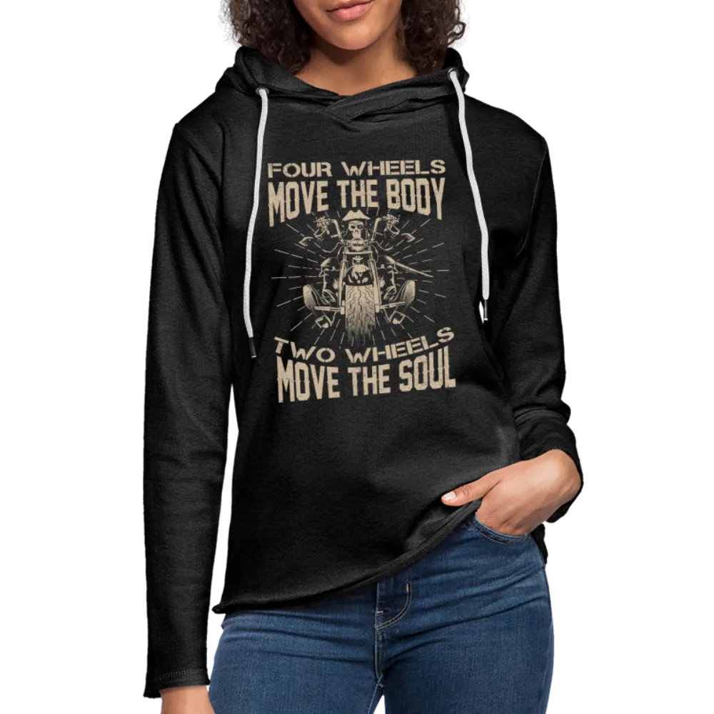 Two Wheels Move The Soul Lightweight Terry Hoodie (Motorcycle/Biker)