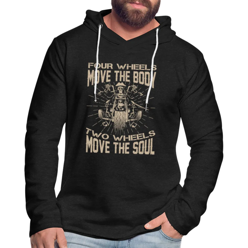 Two Wheels Move The Soul Lightweight Terry Hoodie (Motorcycle/Biker)